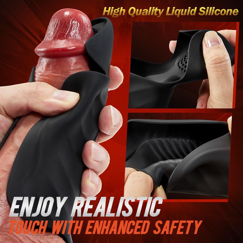 Eicheltrainer Penis Massage Masturbator mit 10 Pulsierende Vibrationsmodi