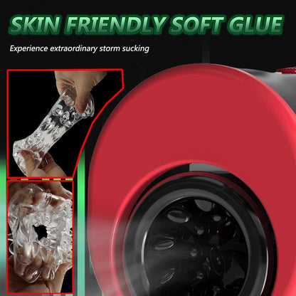 2 IN 1 Automatischer Masturbatoren Penistrainer Blowjob mit 10 Vibrationsmodi & Saugen