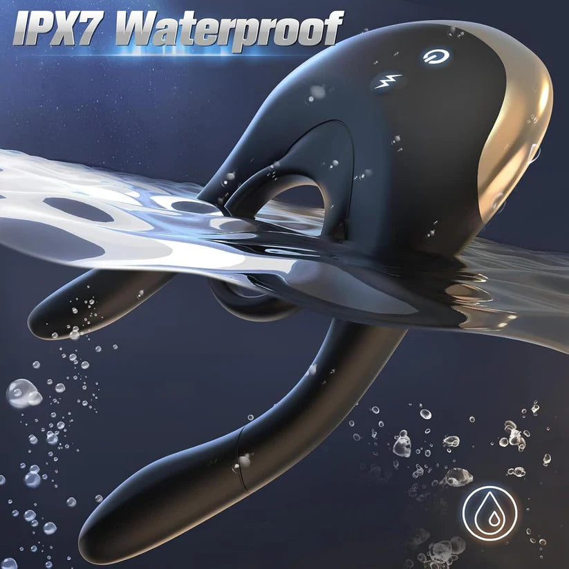 E-Stim Penistrainer Vibrator Cockring Masturbator mit 10 Vibrationsmodi & Elektroschocks