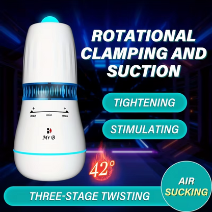 Elektrischer Masturbator Deep Throat Trainer mit 10 Teleskopfunktion & Rotierende