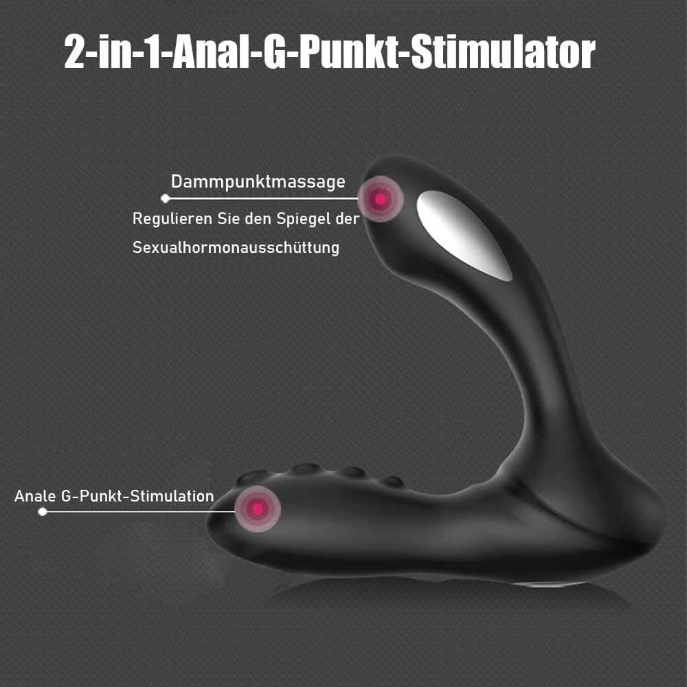2 IN 1 E-stim Analvibratoren Prostata Stimulator mit 8 Vibration & 8 Elektroschock Modi