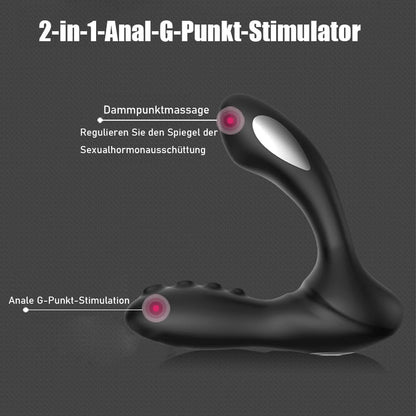 2 IN 1 E-stim Analvibratoren Prostata Stimulator mit 8 Vibration & 8 Elektroschock Modi