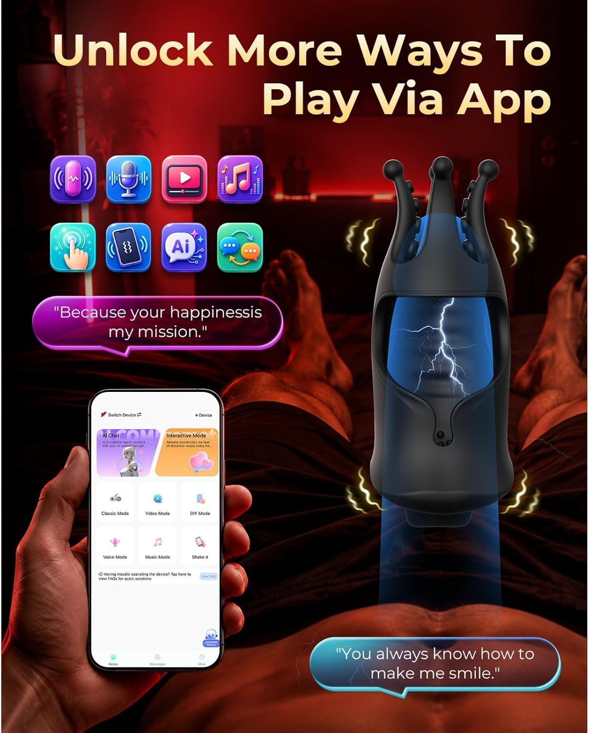 Zungenlecken Elektrische Penis Trainer Vibrator Eichel Stimulator mit 9 Vibrationsmodi