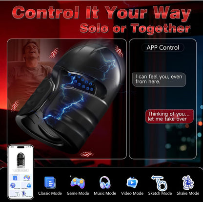 Elektro Schock Eichel Vibrator Penis Trainer Stimulator mit 12 Vibrationsmodi & 7 Stromschlag