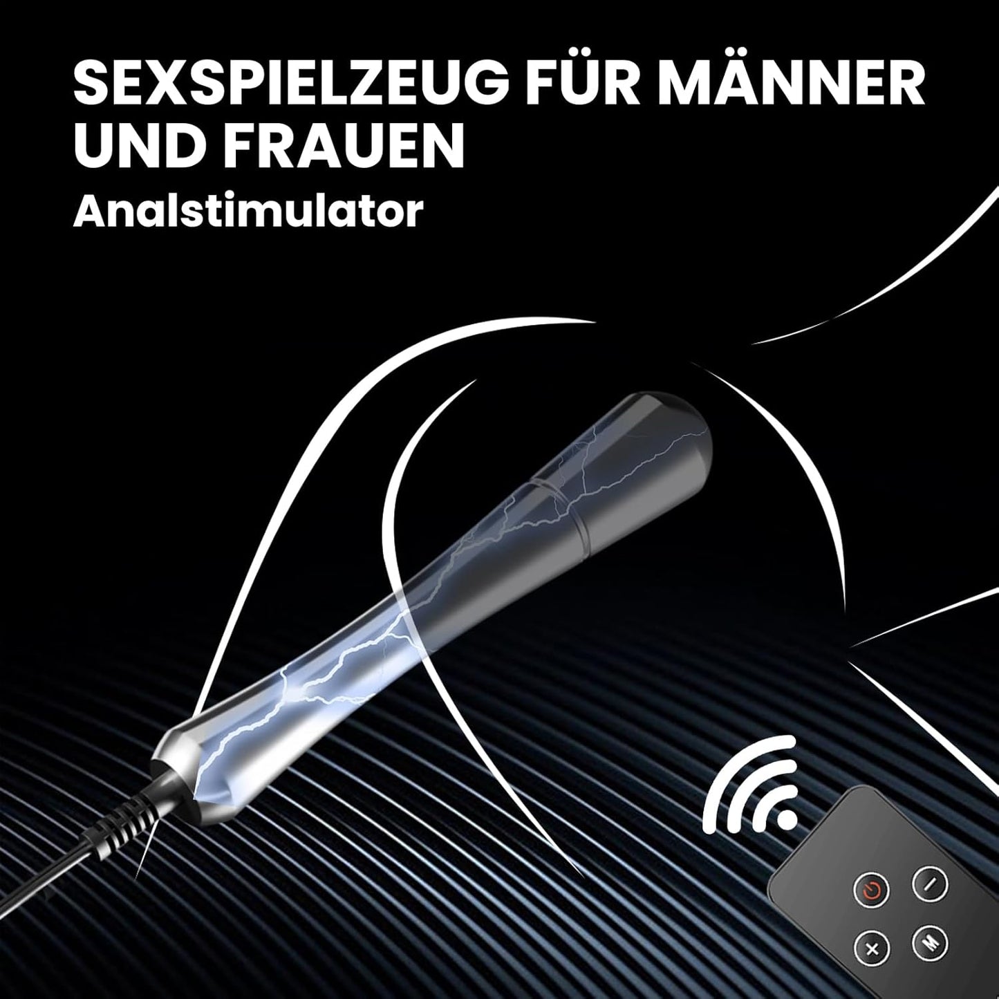 110 mm Elektro Schock Metall Buttplug elektrische Stimulator Prostata  Massager