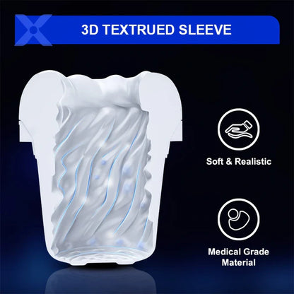 Elektrischer Masturbatoren Penistrainer Stroker Blowjob mit 10 Saugmodi & Vibrationen