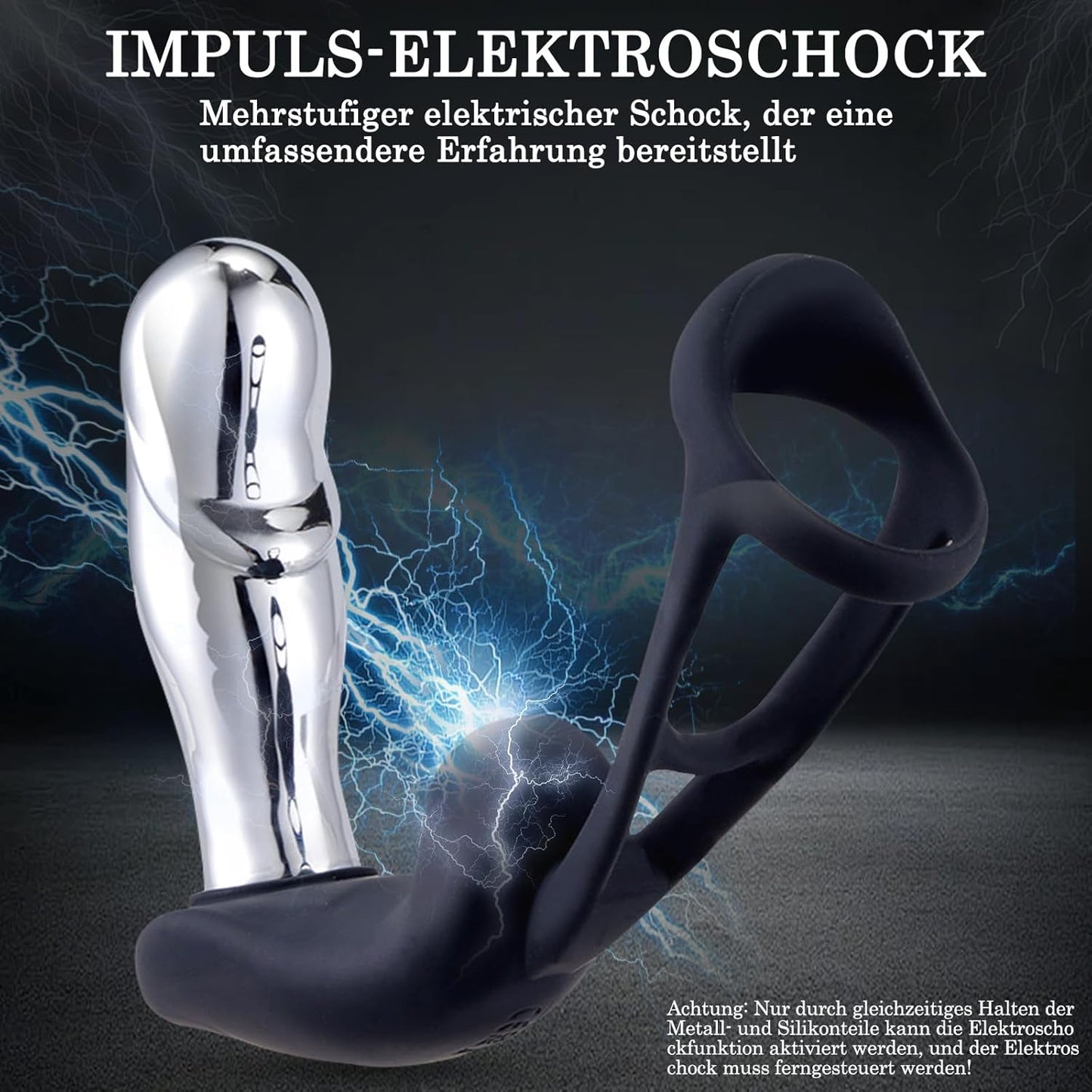 Analplug Vibrator Prostata Stimulator mit 10 Vibrationsmodi & 6 Elektroschockmodi