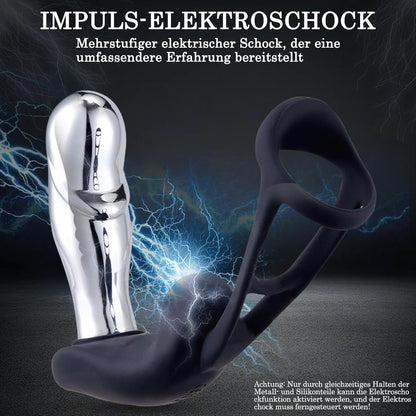 Analplug Vibrator Prostata Stimulator mit 10 Vibrationsmodi & 6 Elektroschockmodi