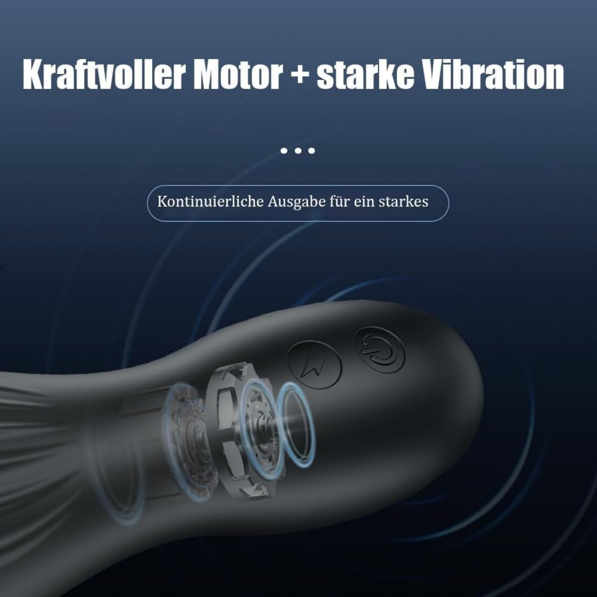 E-stim Penistrainer Eichel Vibrator Stimulator mit 10 Vibrationsmodi & 10 Elektroschocks