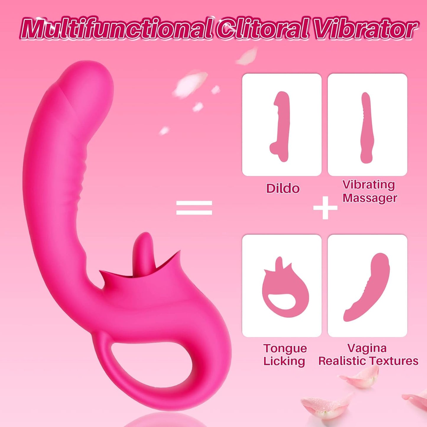 G-Punkt Vibratoren Dildo-Klitoris-Stimulator mit 10 Leckenden&Vibrierenden Modi