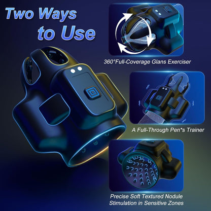 Intelligenter Automatischer Penisvibrator Eicheltrainer Stroker mit 10 Vibrationsmodi