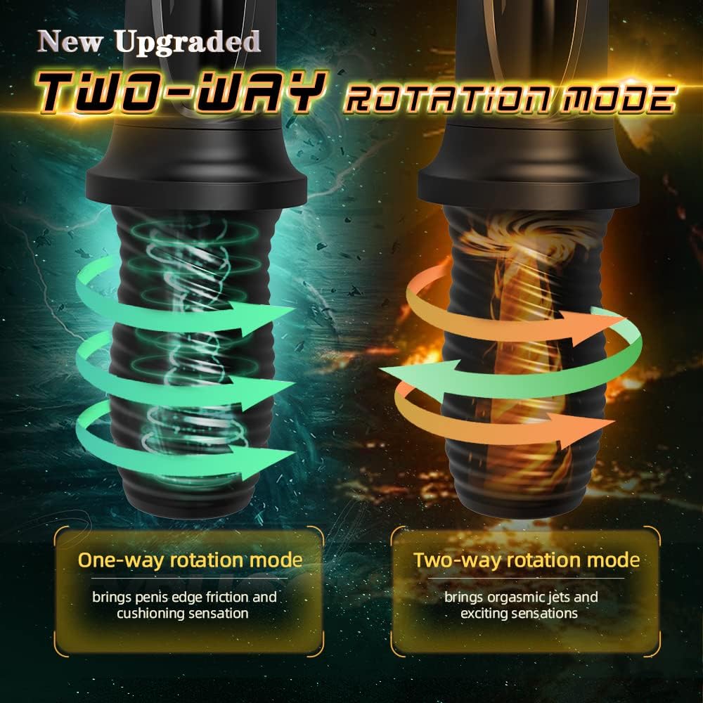 7 rotations 10 vibrations and 360° rotation masturbation cup