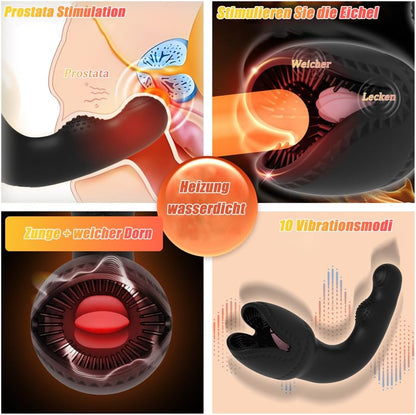 Elektrischer Masturbatoren Penistrainer Eichel  Stimulator mit 10 Vibrationsmodi