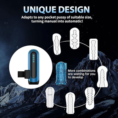 Automatischer Masturbatoren Penispumpe mit 6 Arten von Kolbenmodi und 10 Vibrationen