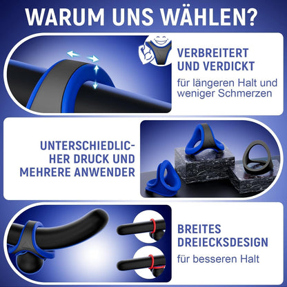 2 Stück Entfernbar Penisringe Verstärkte Unterstützung & Verzögerung Sex Toyset