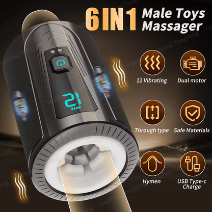 Elektrischer Masturbator Penismasturbator mit 12 Vibrationsmodi