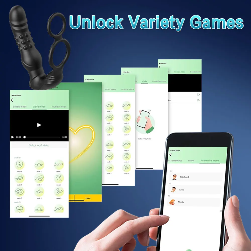 3 IN 1 Anal Vibrator Prostate Massage Stimulator mit 10 Wackeln und 10 Vibrationsmodi