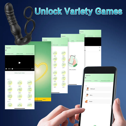 3 IN 1 Anal Vibrator Prostate Massage Stimulator mit 10 Wackeln und 10 Vibrationsmodi