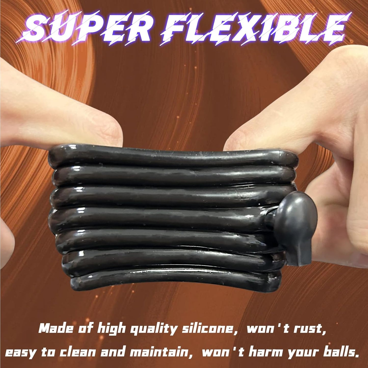 Elektroschock Hodenspielzeug Keuschheit BDSM mit 4 Vibrationsmodi