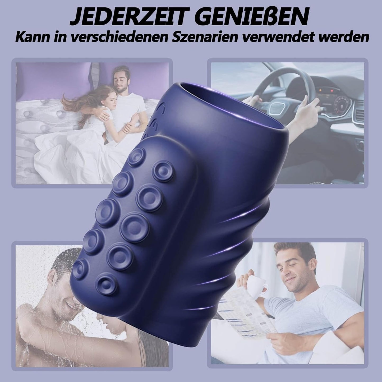 Penistrainer Vibrator Cockring Penishülle Stimulator mit 10 Vibrationsmodi und Fernbedienung