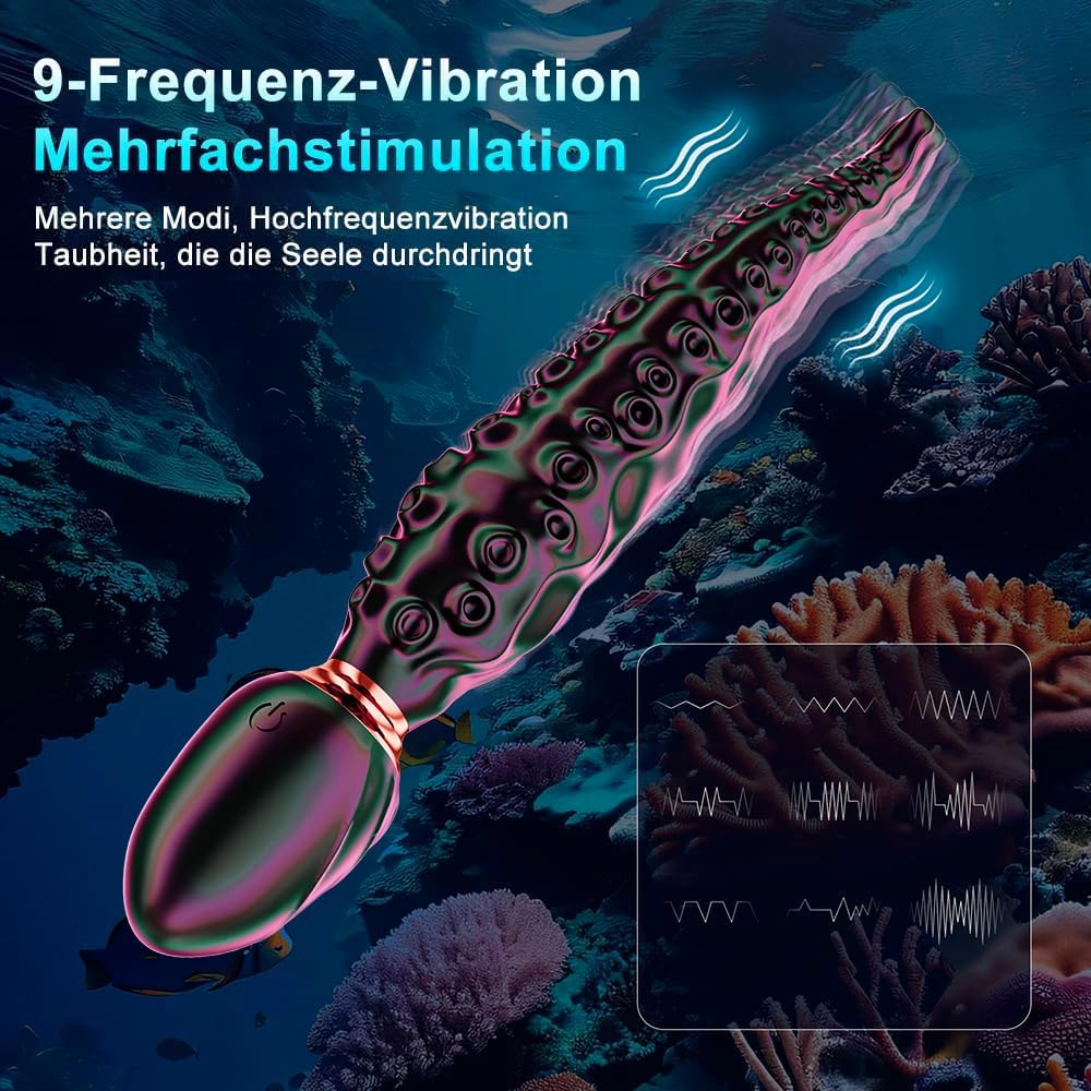 Realistischer Monster Dildo Oktopus Tentakel Vibrator mit 9 Vibrationsmodi