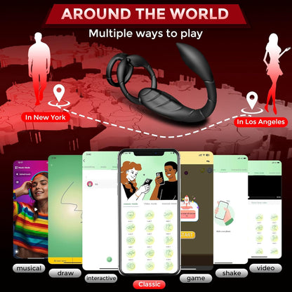 3 IN 1 Penisring Prostatamassagegerät Analvibrator mit 9 Vibrationsmodi