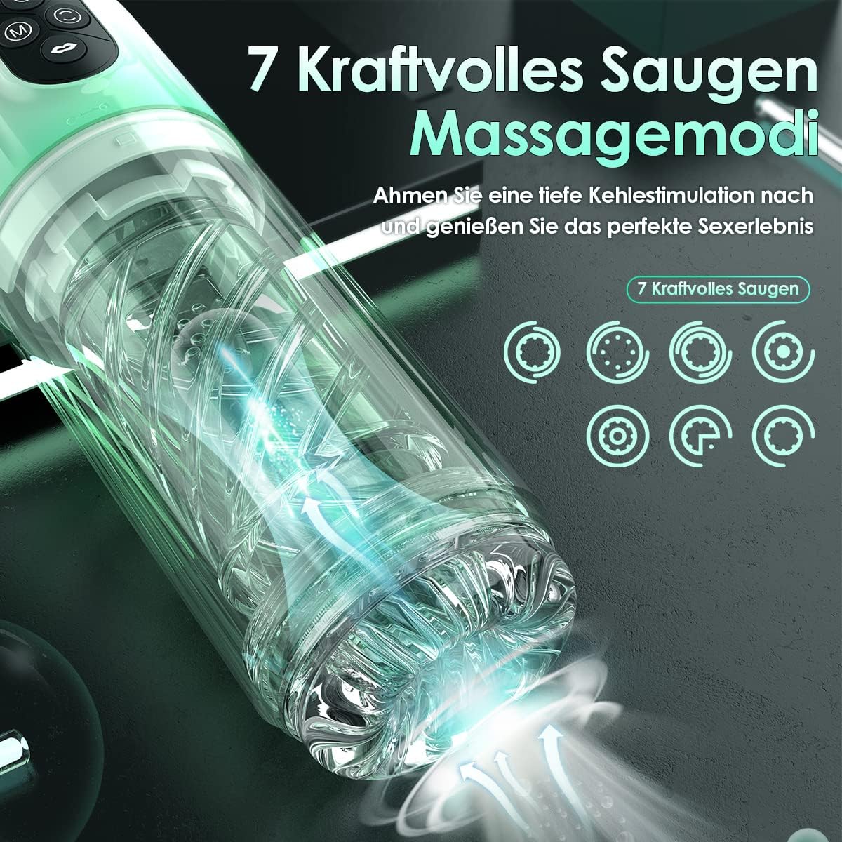 Masturbating for Men Electric Masturbator with 7 suction modes and 7 rotation modes 