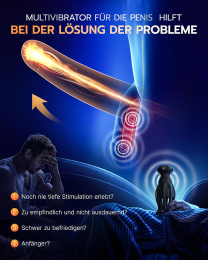 Tentakeln Penis Trainer Vibrator Eichel Stimulator mit Vibration & Leckfunktion