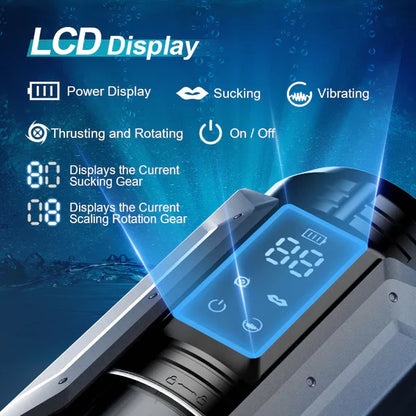 Elektrischer Masturbatoren Blowjob mit 7 Saug 7 Teleskop Dreh & 7 Vibrationsfunktionen