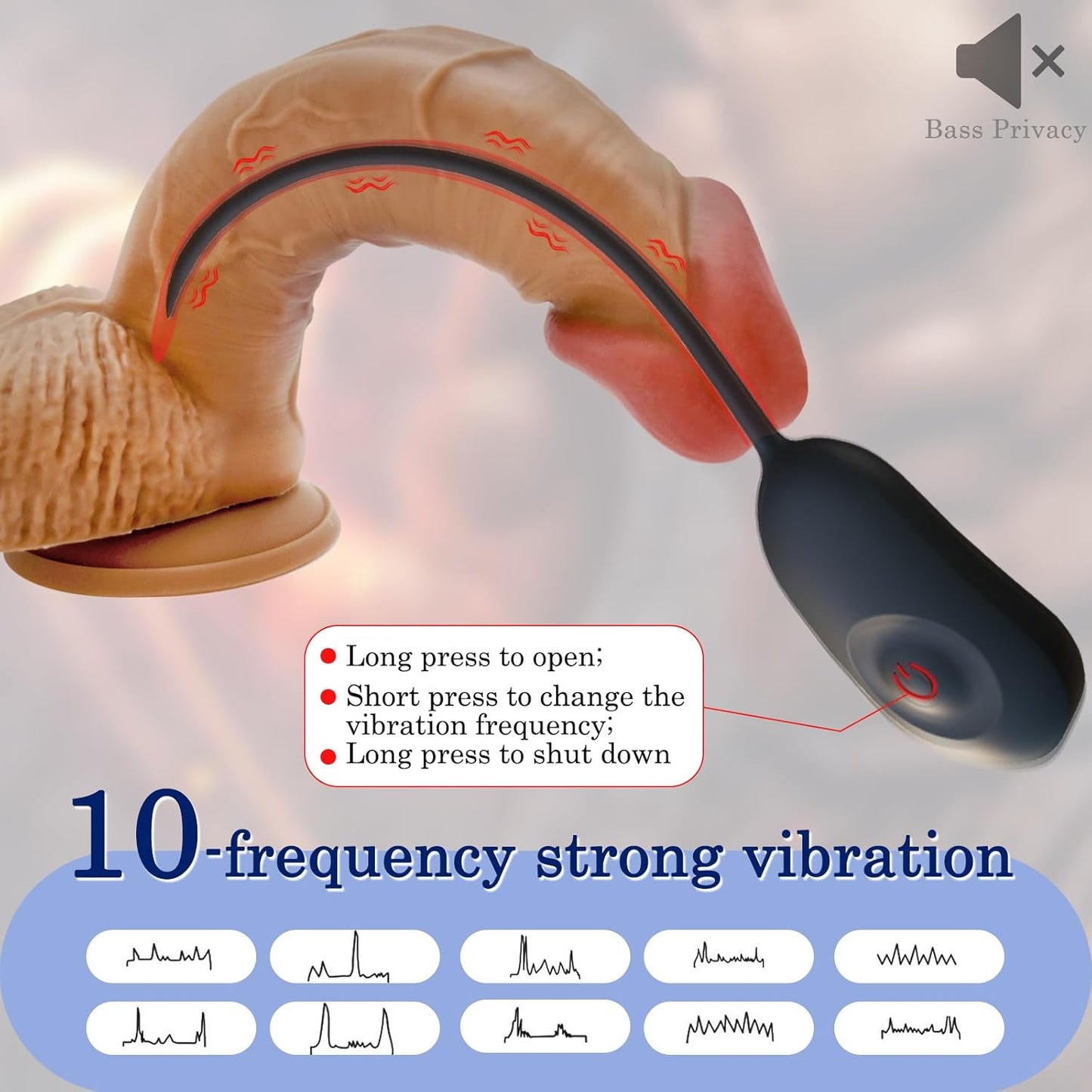 Harnröhrenvibrator Penis Plug Penis Vibrator Masturbieren mit 10 Vibrationmodi