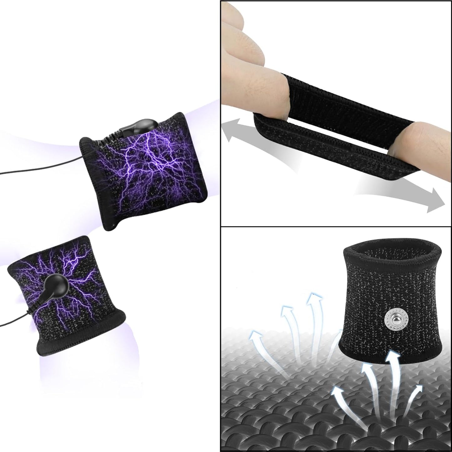 E-stim Penisringe Bondage Set mit 8 Stromschlagmodi und 19 Stromschlagintensitäten