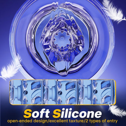 Tragbarer Pulse Penistrainer Vibrator Stroker Blowjob Masturbator mit 5 Vibrationsmodi