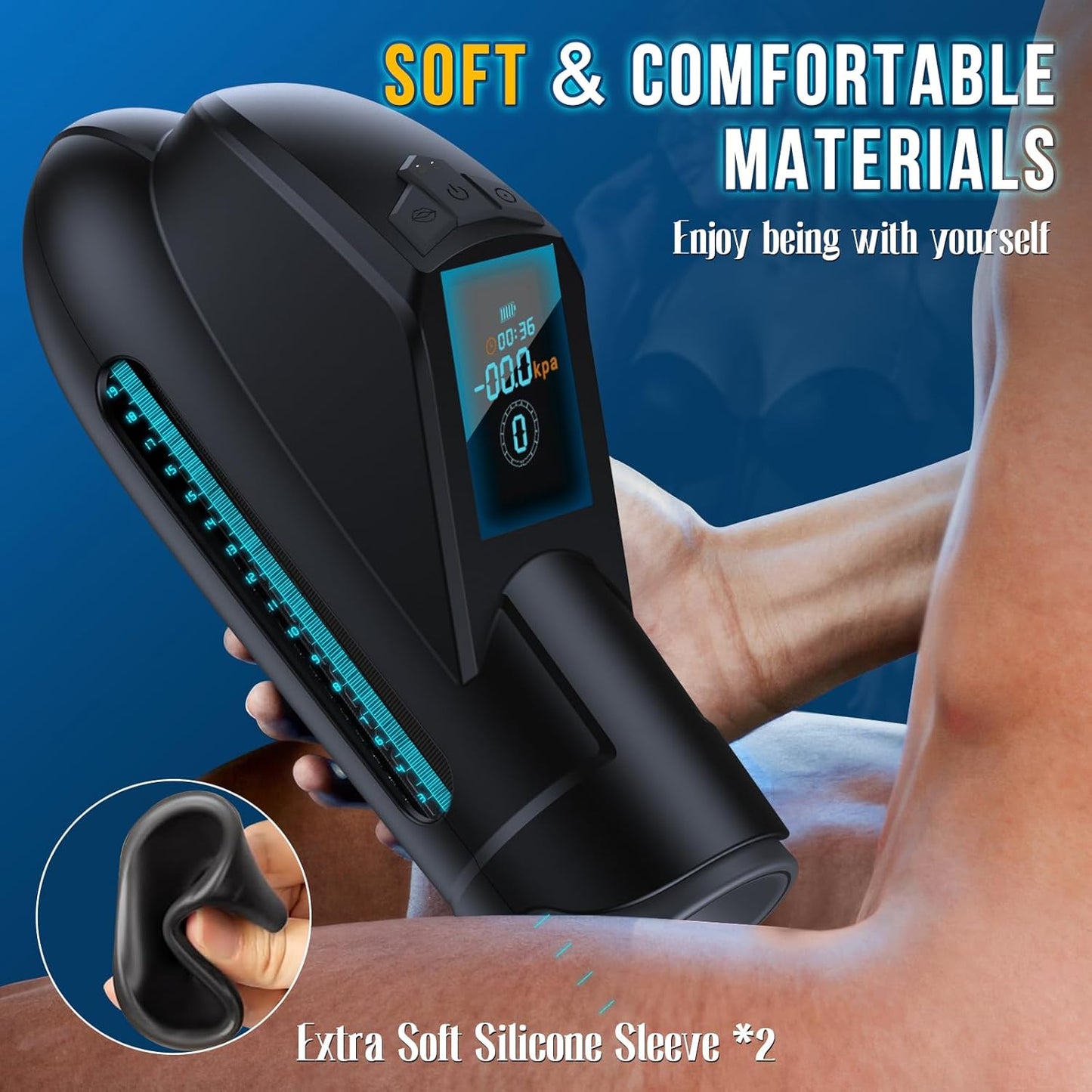 Automatische Penispumpe Masturbator Sex Machine mit 9 Saugschichten & 9 Trainingsmodi