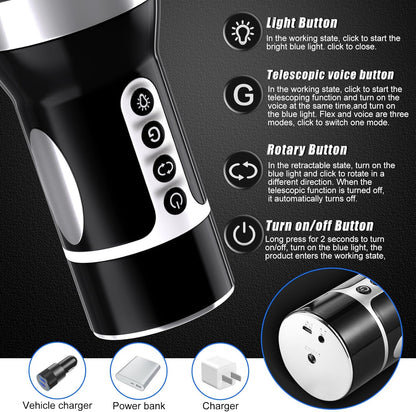 Elektrischer Masturbator Penistrainer mit 7 Teleskopfunktion & Rotationsfunktion