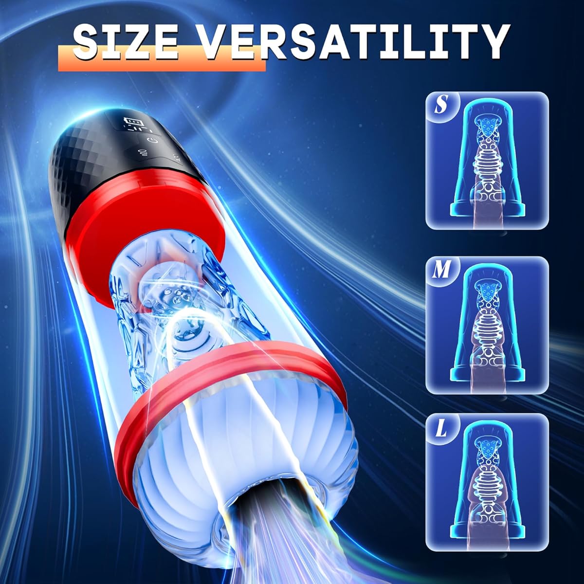 Intelligenter Masturbator PenisPumpe Stroker Blowjob mit 9 Saug und 9 Vibrationsmodi