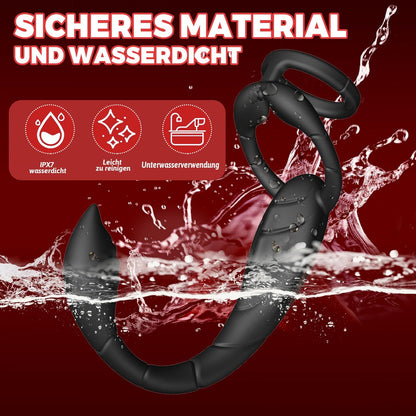 3 IN 1 Penisring Prostatamassagegerät Analvibrator mit 9 Vibrationsmodi