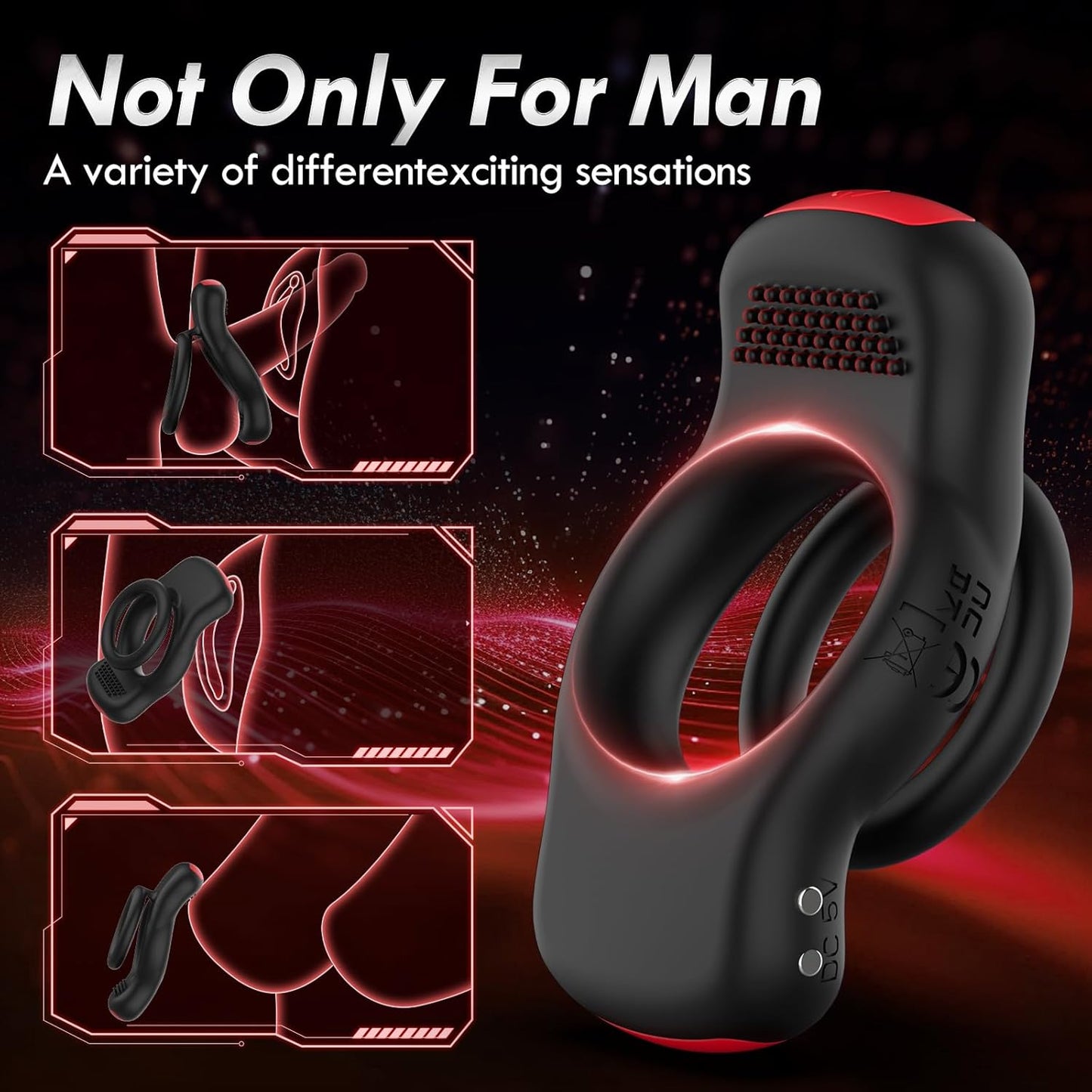App & Ferngesteuerter Cock Ring Penistrainer Vibrator mit 10 Vibrationsmodi
