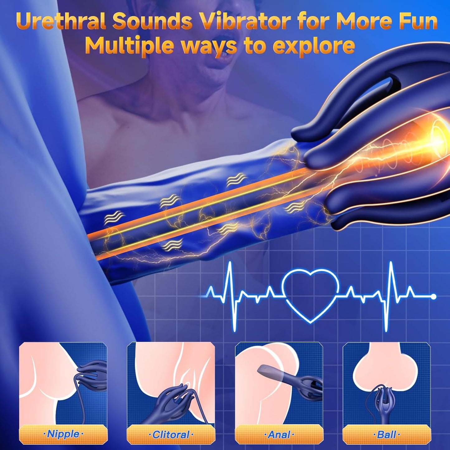 360° Tentakel Wrap Penisvibrator Eicheltrainer Stroker mit 10 Trainings und Vibrationsmodi