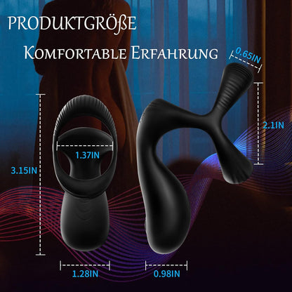 3 in 1 penisring cockring vibrator anaal met 10 vibratiestanden 