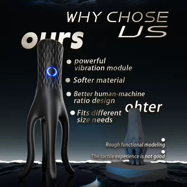 360° Rundum Penisvibrator Eicheltrainer Masturbator mit 10 Vibrationsmodi