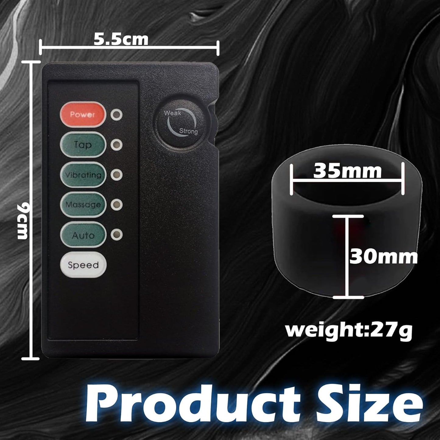 Elektroschock Hodenbrecher Penistrainer Penisring mit Mehreren Vibrationsmodi