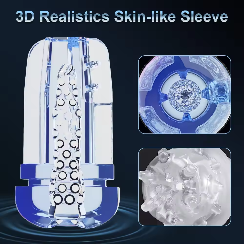 Automatischer Masturbator Blowjob mit mit 3 Starker Saugkraft & 7 Stoßvibrationen