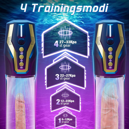 Elektrische Penispumpe Penisvergrößerung Masturbator  mit 4 Saugstufen & Trainingsmodi