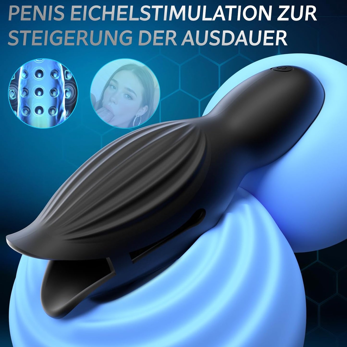 Elektrischer Penistrainer Vibrator Masturbator mit 10 Vibrations und Stimulationsmodi