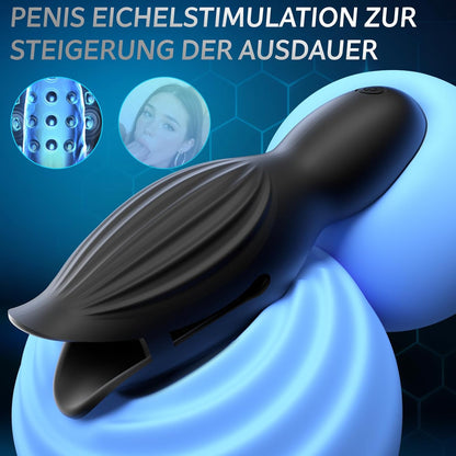 Elektrischer Penistrainer Vibrator Masturbator mit 10 Vibrations und Stimulationsmodi