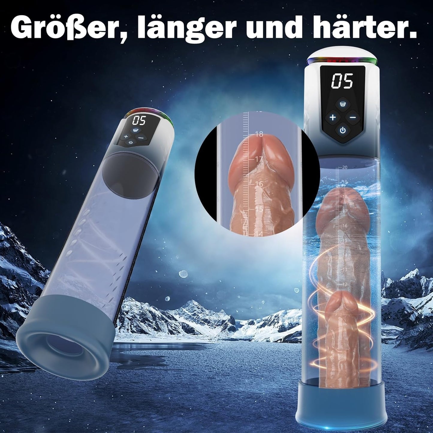 Elektrische Penispumpe Vacuum Pumpe Masturbator mit 5 Saugmodi