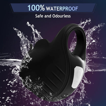 2 IN 1 Hodenmassagegerät Penisring Penismassagegerät mit 9 Vibrationsmodi