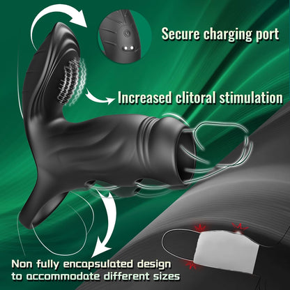 Penistrainer Cockring Penishülle Extender Stimulator mit 10 * 10 Vibrationsmodi