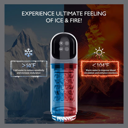 3 IN 1 Automatischer Masturbator Penispumpe Trainer mit 4 Pumpmodi und 7 Vibrationsmodi