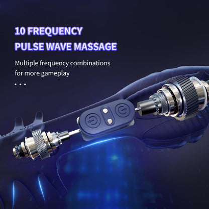 Dual-Motor Elektrischer Masturbator Penis Trainer Massager mit 10 Vibrationsmodi